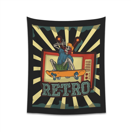 Retro Skeleton Wall Tapestry
