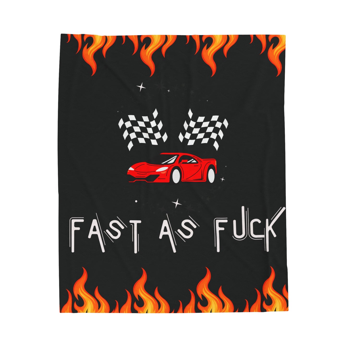Fast as Fuck Velveteen Plush Blanket