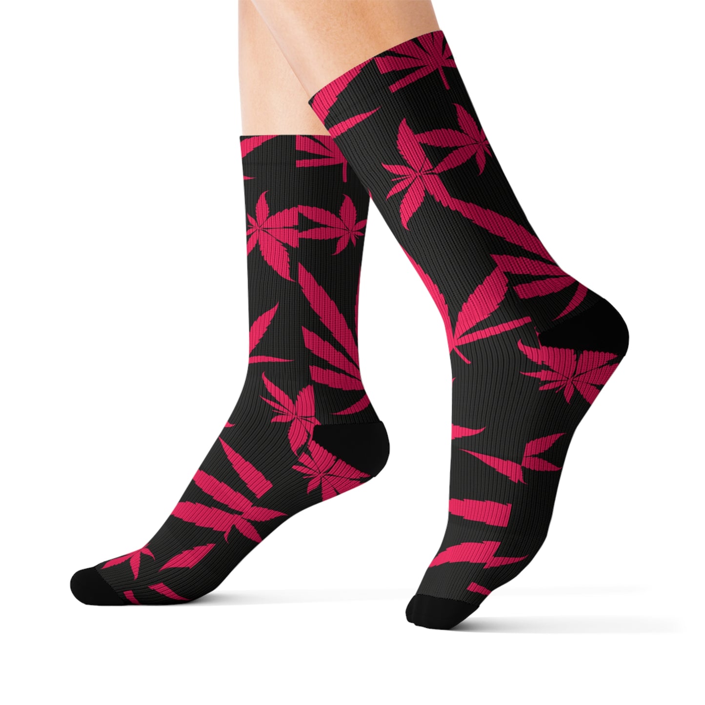 Pink Weed Socks