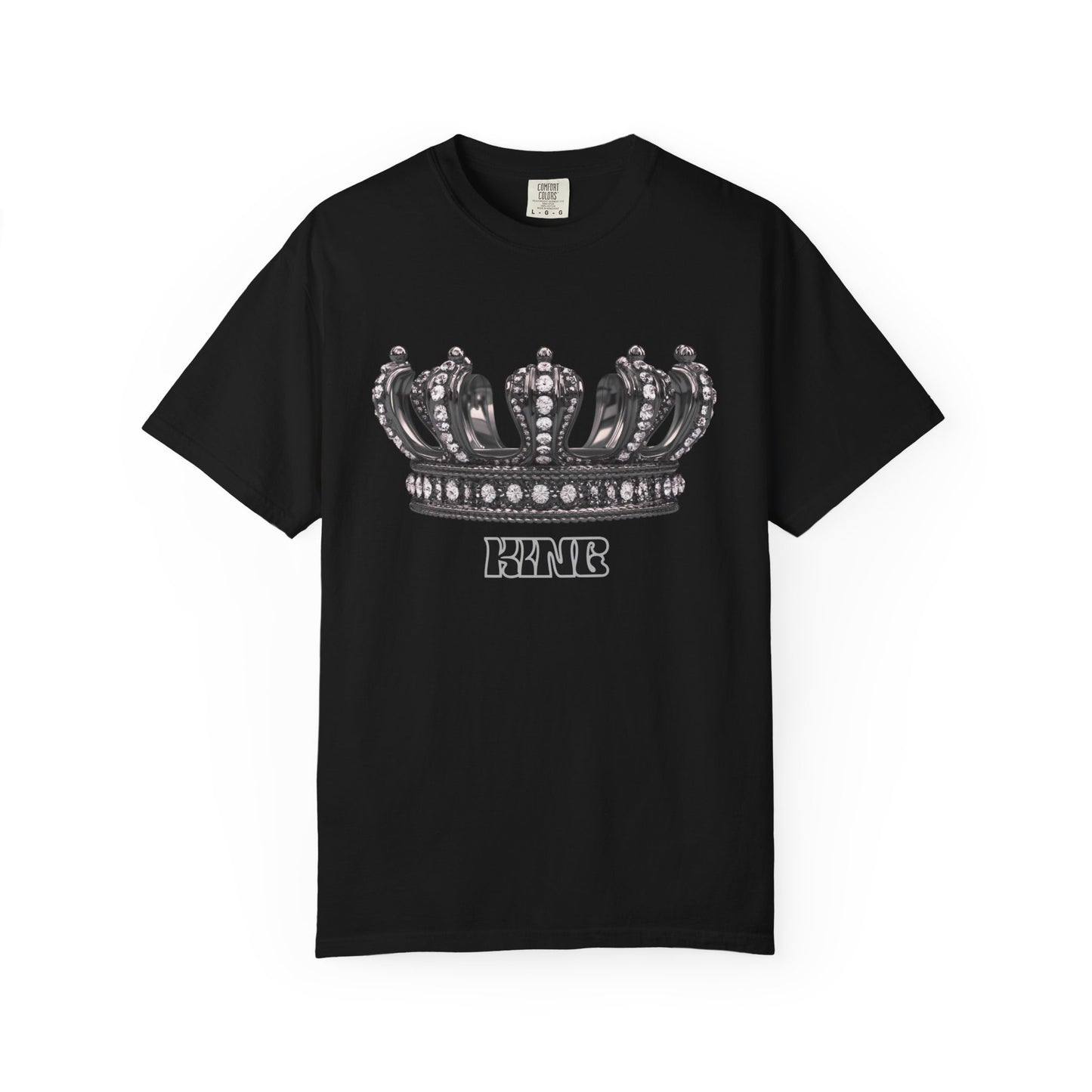 King Crown Graphic T-Shirt — 'KING' Retro Royal Emblem Tee