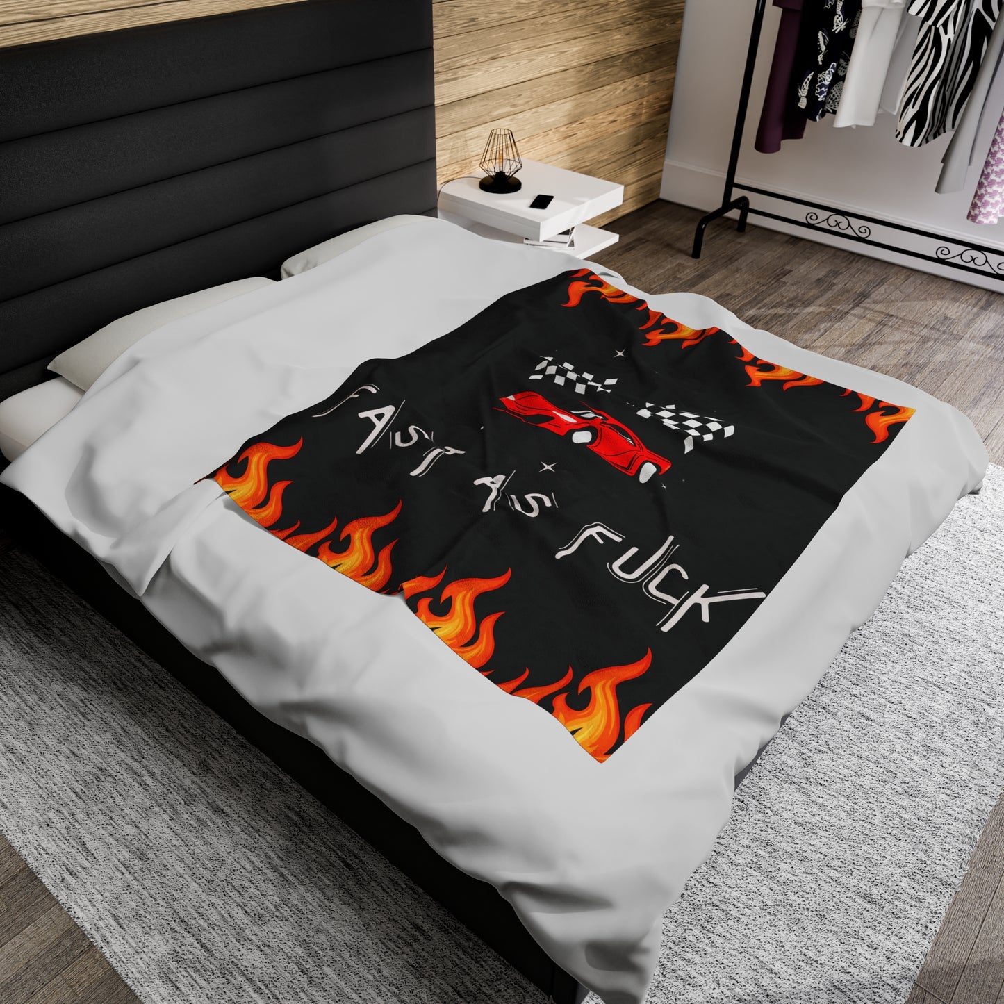 Fast as Fuck Velveteen Plush Blanket