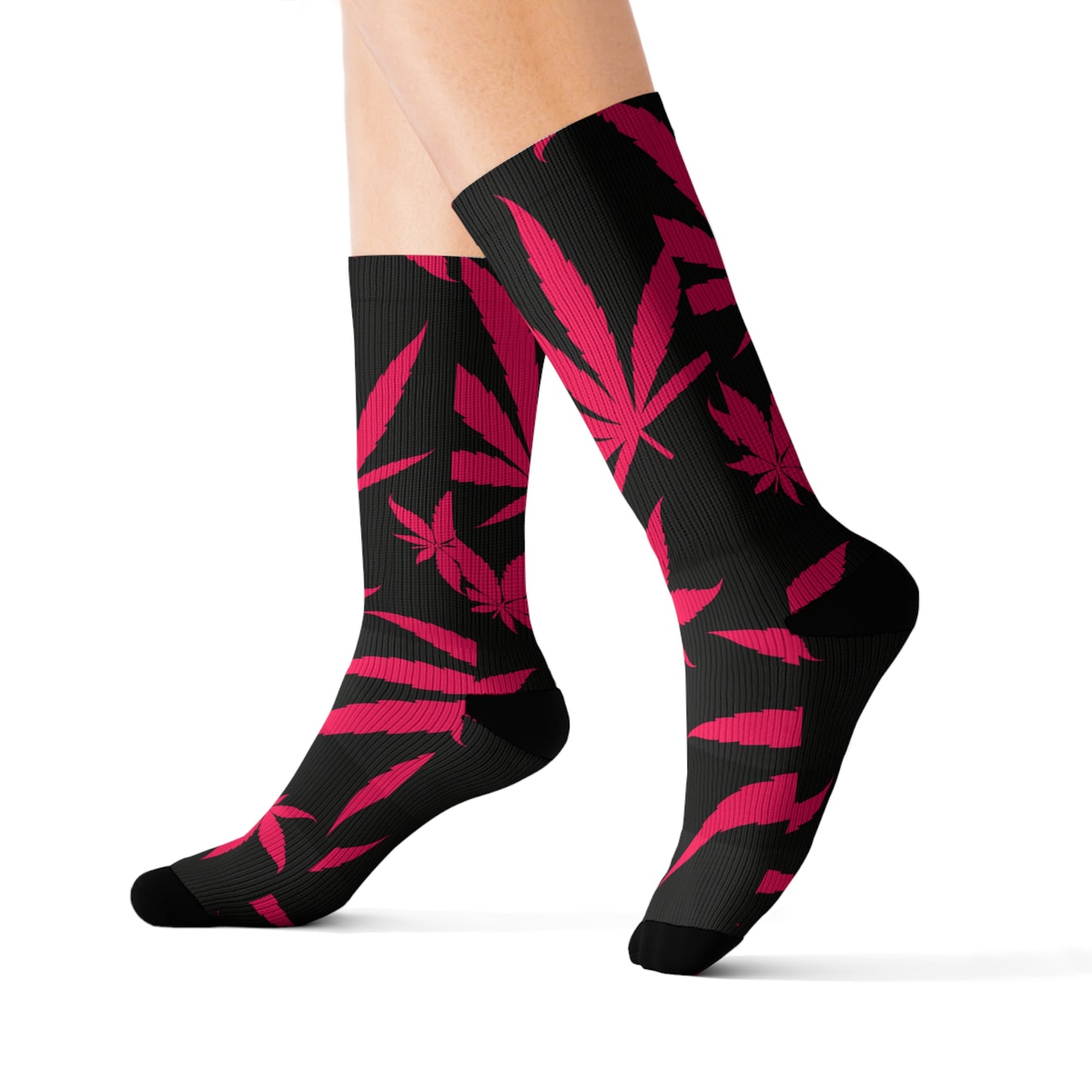 Pink Weed Socks
