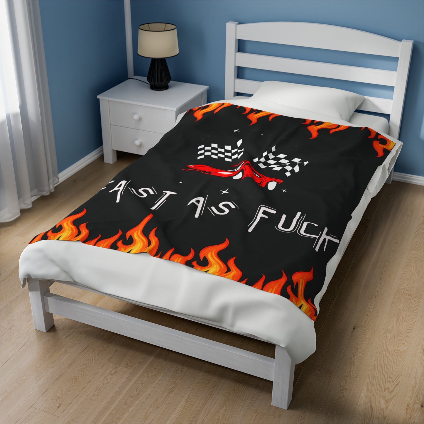 Fast as Fuck Velveteen Plush Blanket