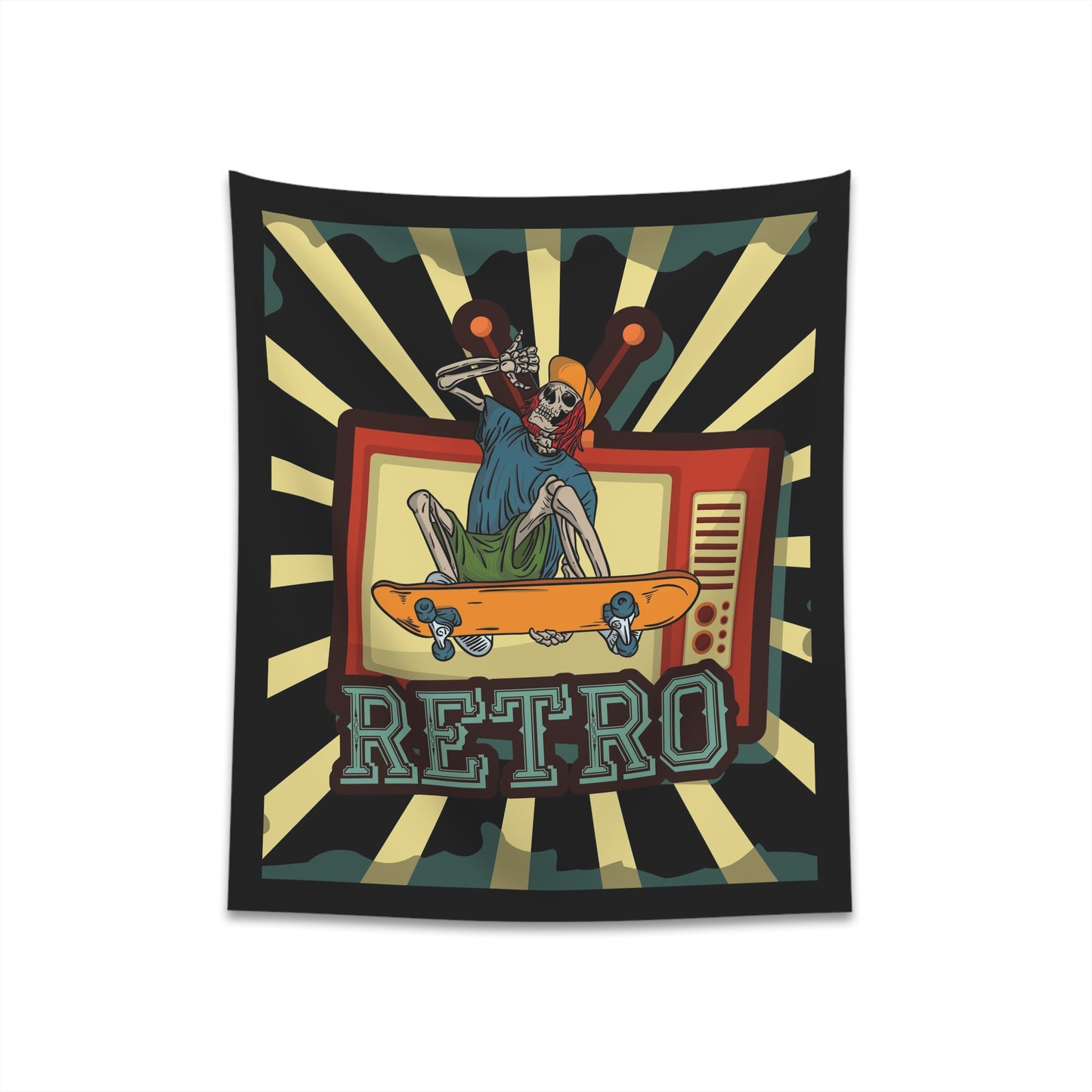 Retro Skeleton Wall Tapestry